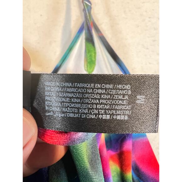 Hurley Nebula Mini-Dress Woman's Medium Multicolor Tye Dye Adjustable Straps - Picture 13 of 16